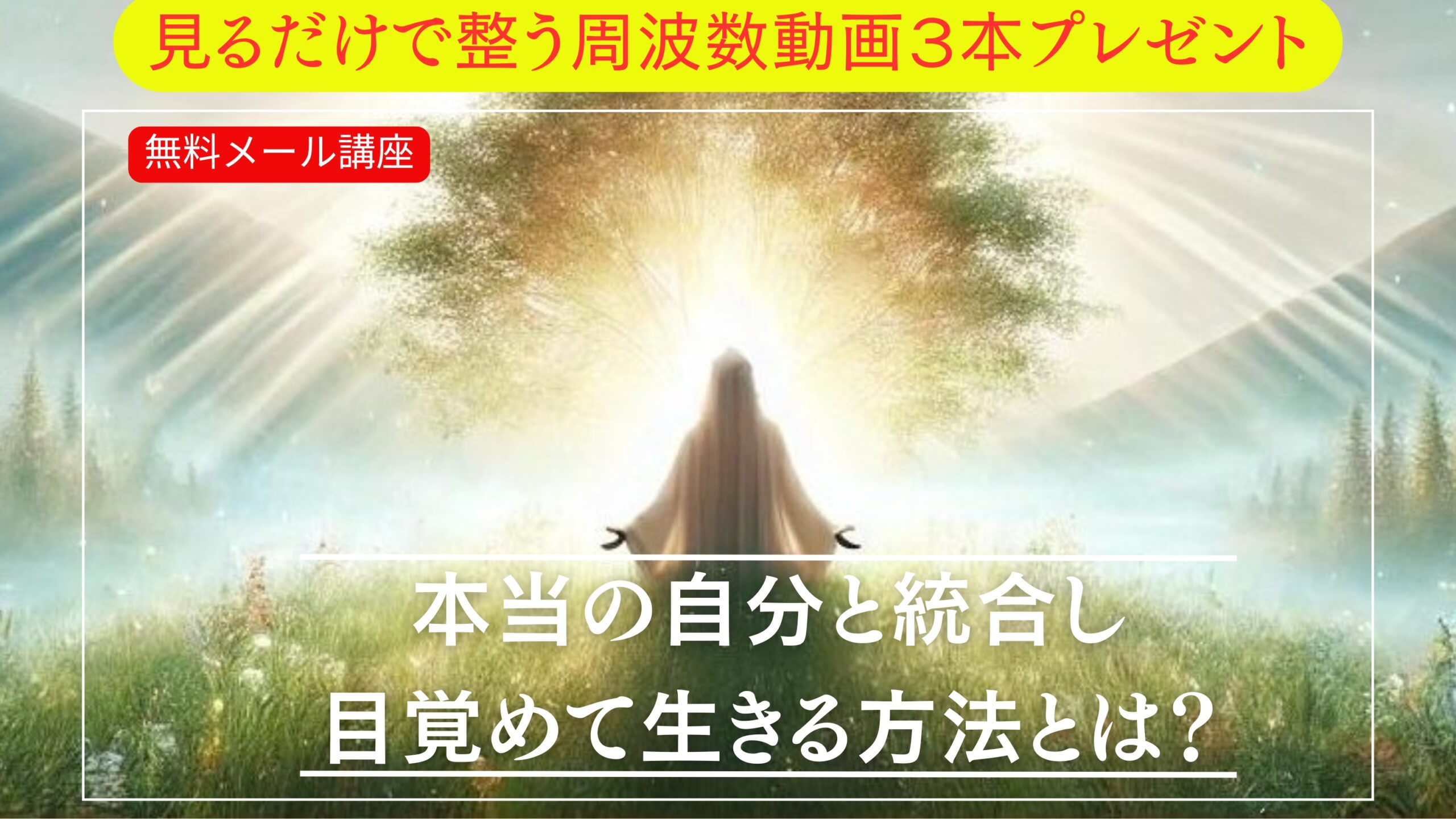 【無料周波数動画3本プレゼント】『本当の自分と統合し、目覚めて生きる方法とは？』