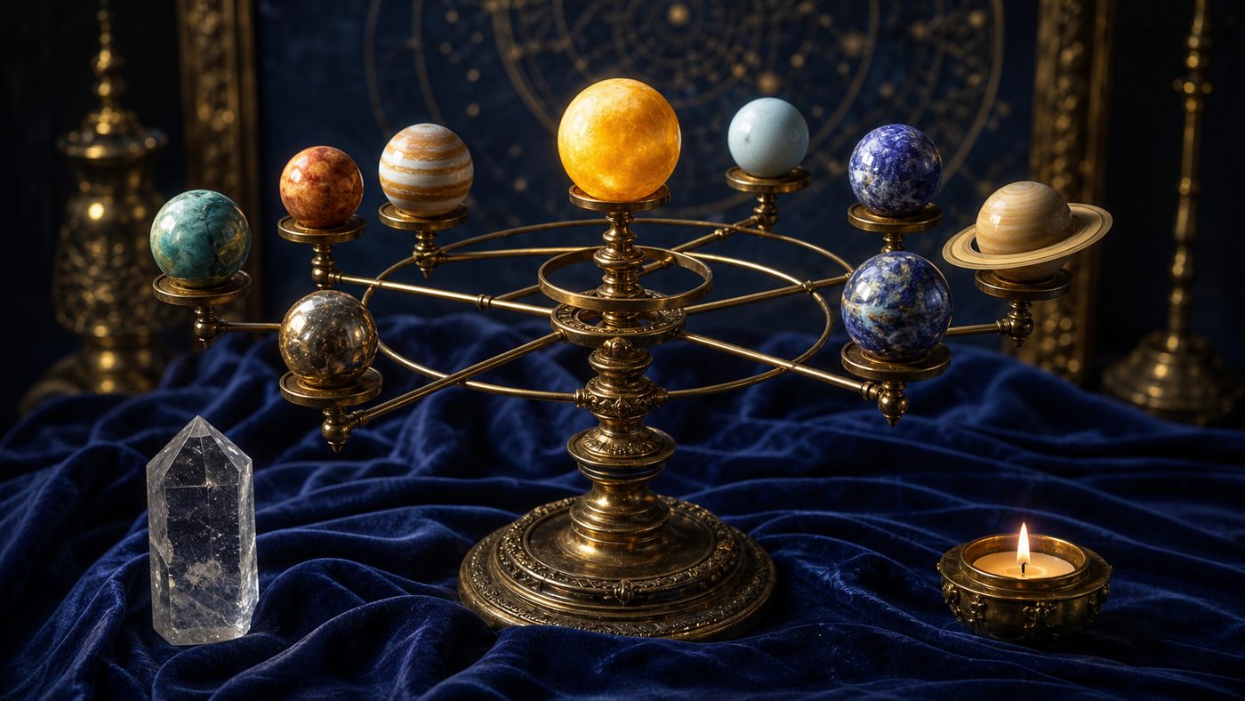 10天体の惑星パワーを表すオーラリー