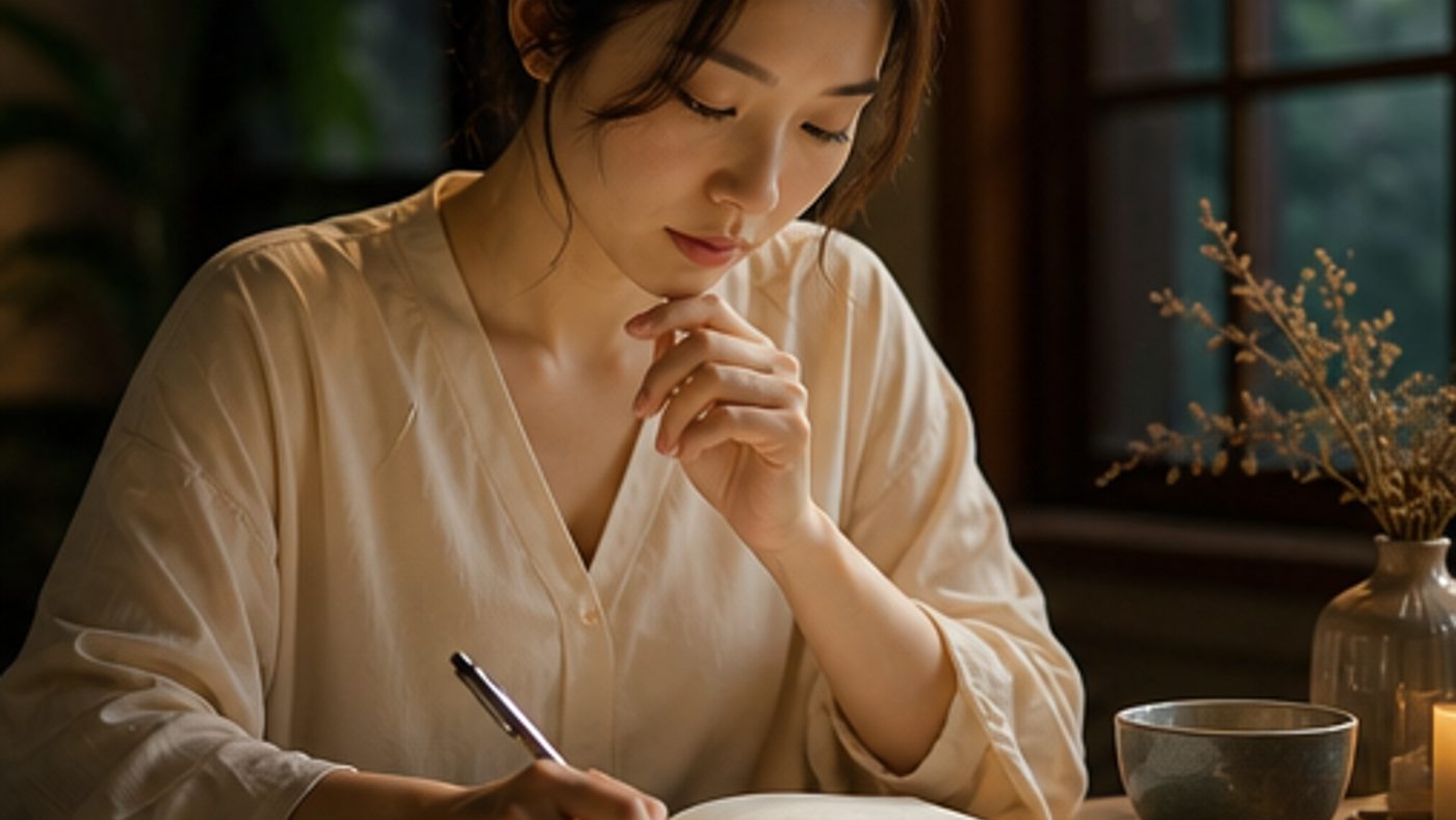 ノートに書き出して潜在意識の思い込みを見つける女性