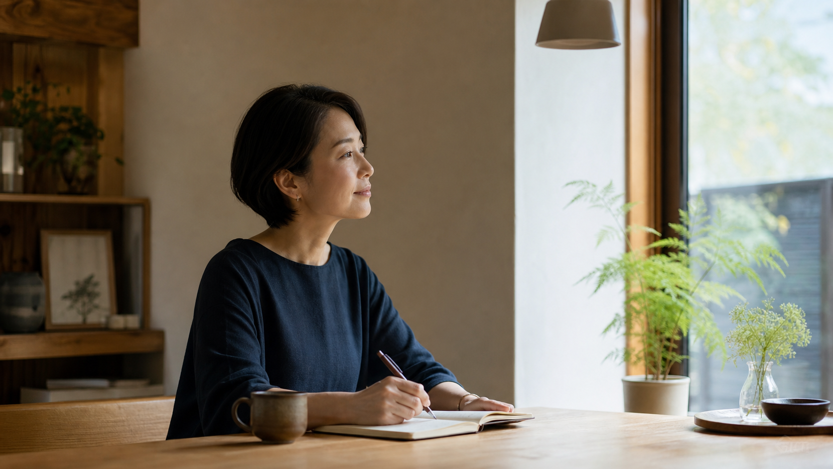 自分の魂の目的を静かに書き出す女性