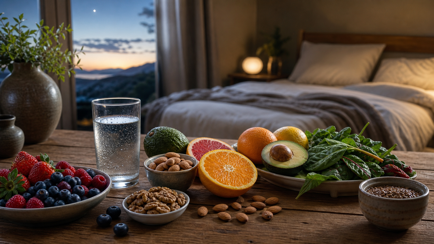 美肌を支える食事と水分と良質な睡眠