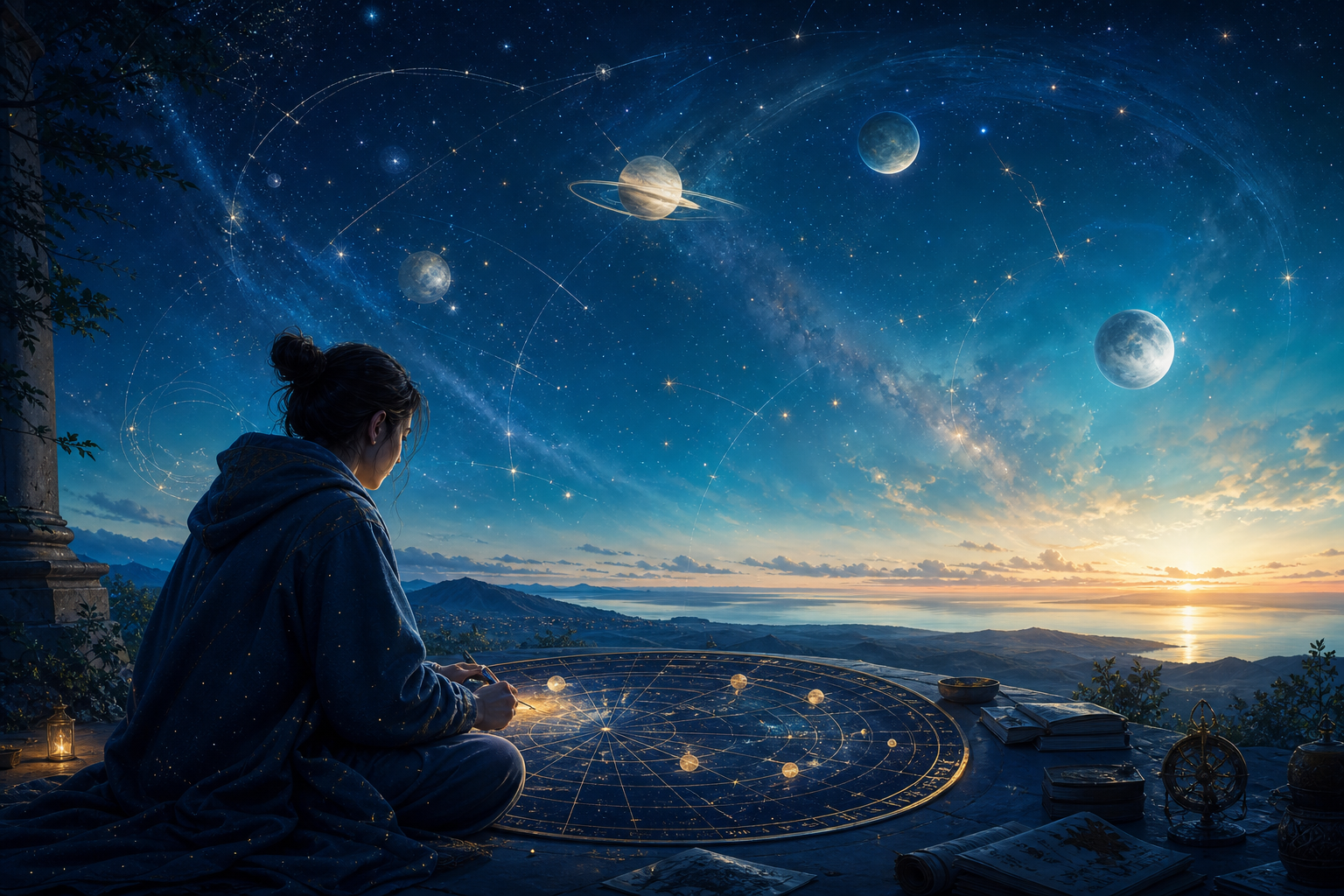 12星座の本当の意味とは？魂のテーマを読むスピリチュアル占星術の内容を表すイメージ