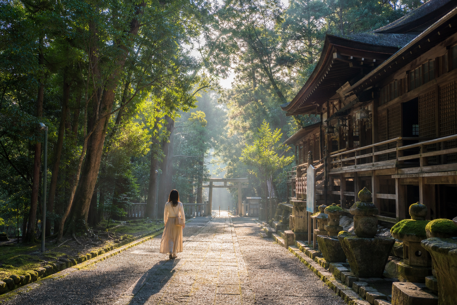 新しいご縁と祈りを表す神社の参道