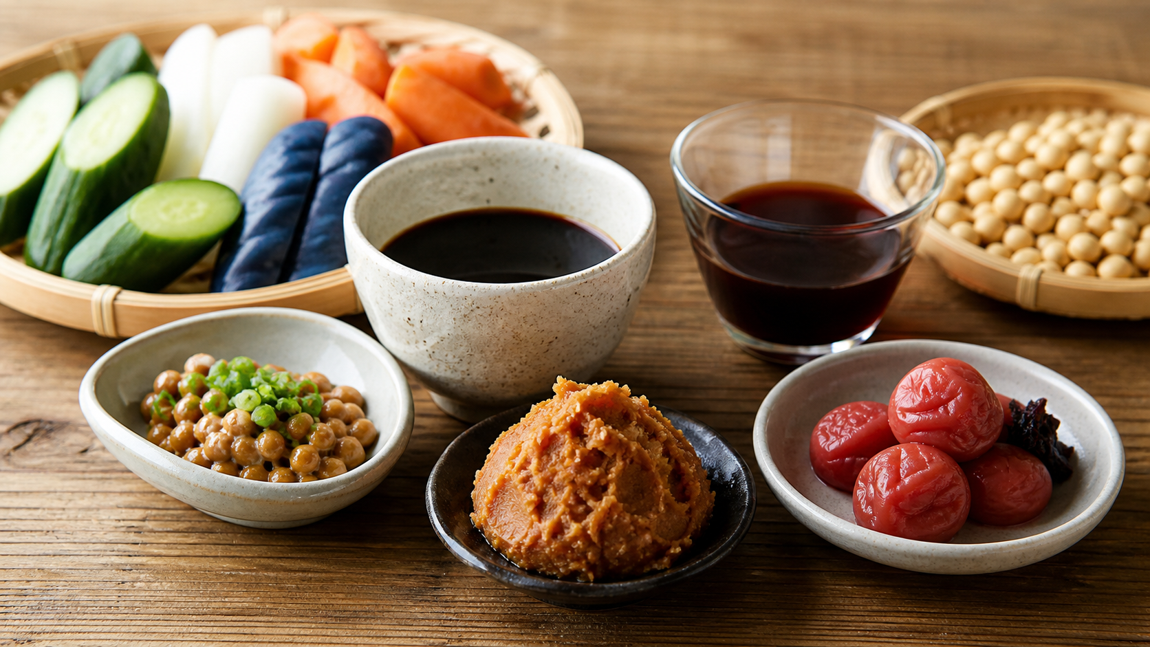 味噌・梅干しなど日本の発酵食品