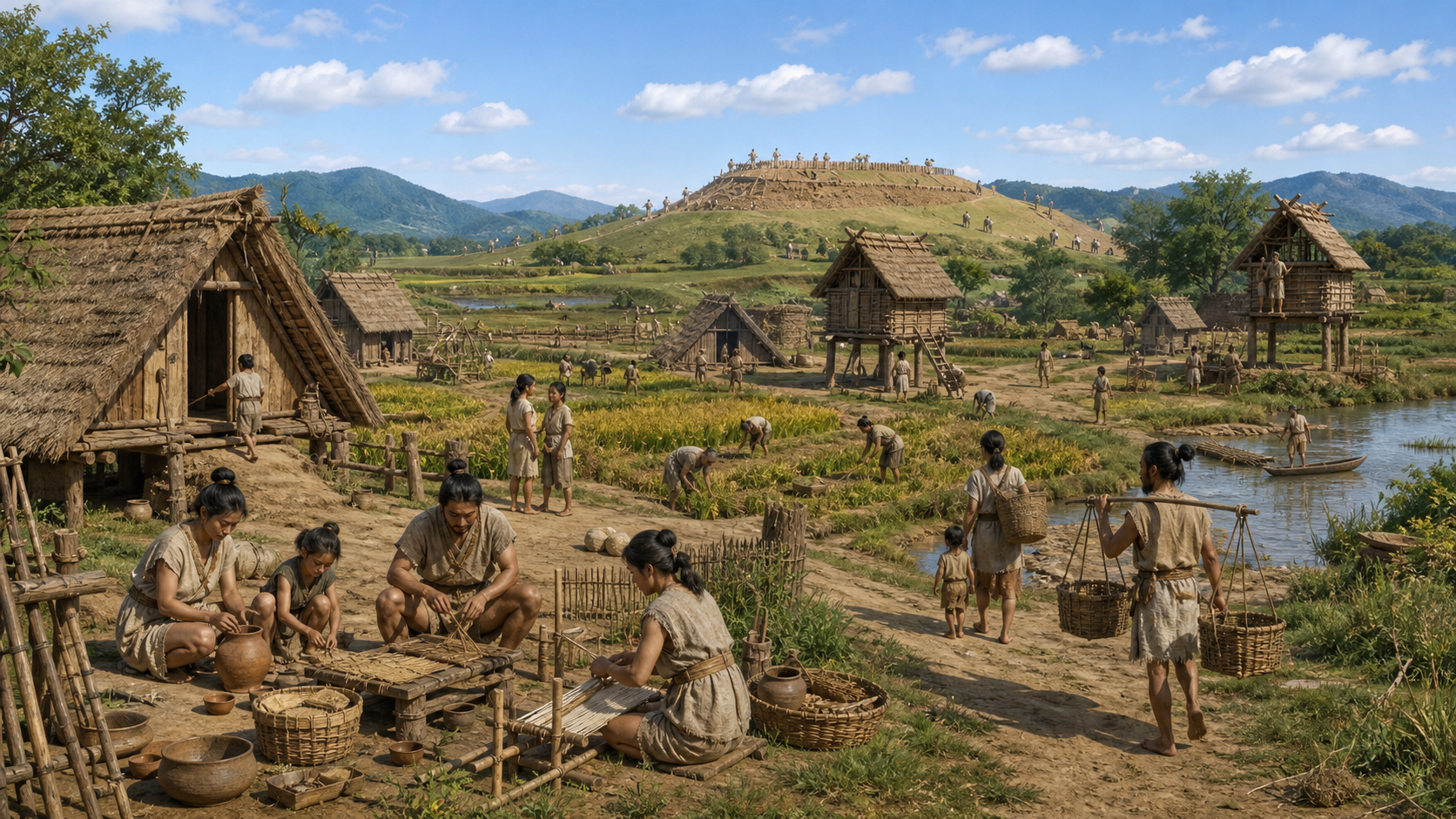 古墳を築く人々と暮らしが見える古代の集落