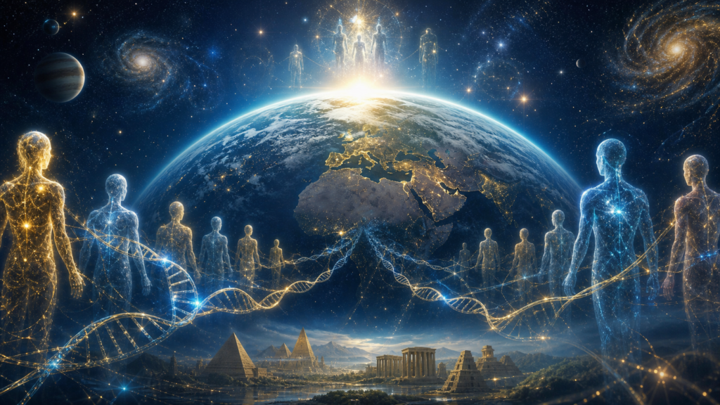 宇宙人類と地球人の起源を表すDNAと地球
