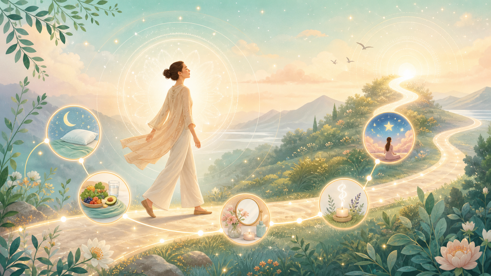 魂の願いと体の声を大切にするセルフケアのイラスト