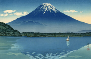 4-4富士山の写真や絵を見ている